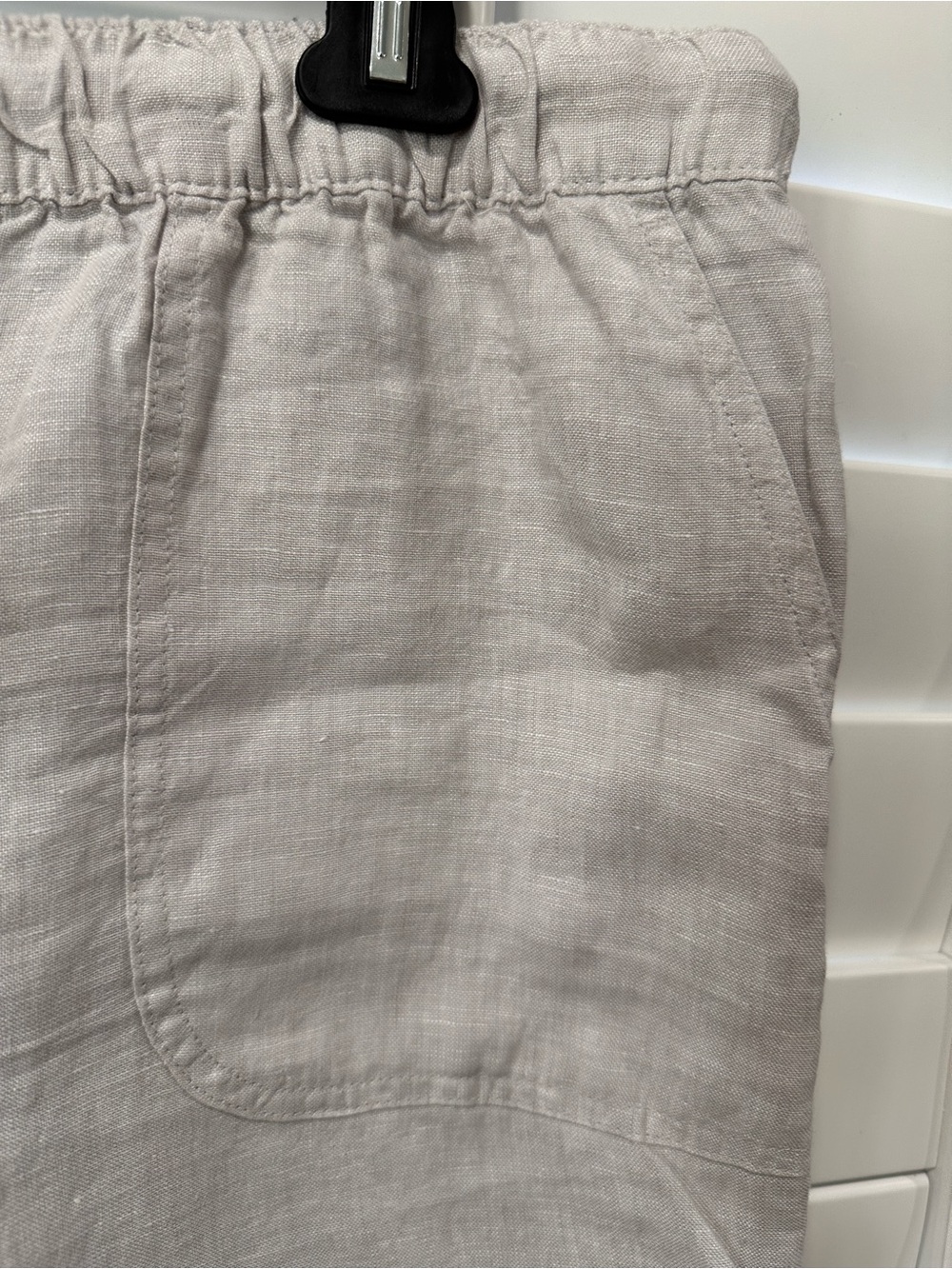 C&C California 100% Linen Drawstring Shorts XL Beige Casual Summer Pockets - Picture 8 of 10